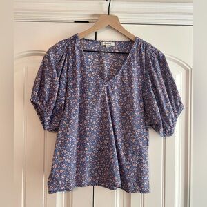 Madewell floral blouse.
